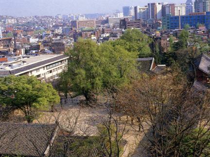 General View of Confucian shrine in Seoul