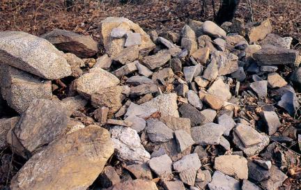 Stone Emabnkment and broken pieces