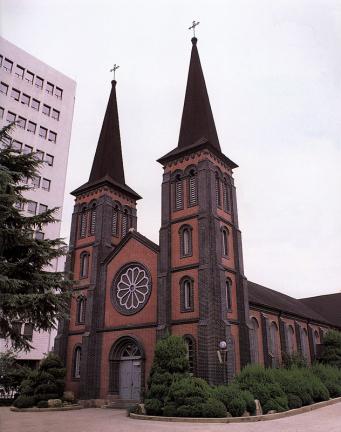 General view of catholic church in Gyesan-dong