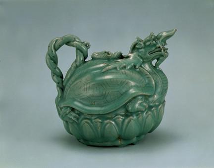 Celadon Pitcher in the shape of a Tortoise