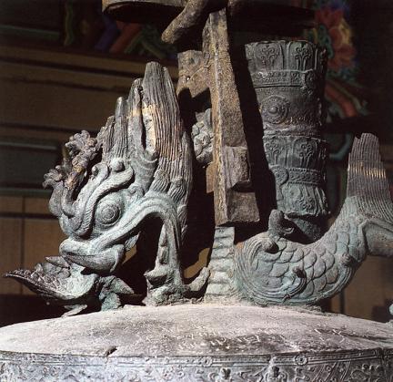 The Dragon-shaped Link of Bronze Bell in Sangwonsa Temple