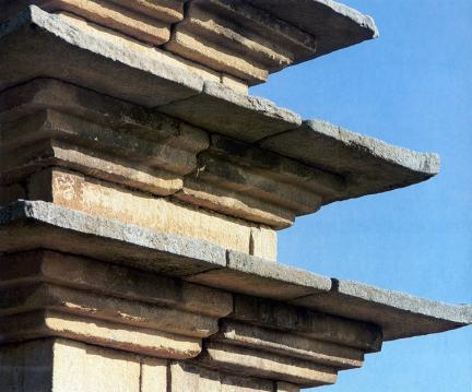 The Lower Side of Roof in Five Storied Stone Pagada in Wanggung-ri, Iksan