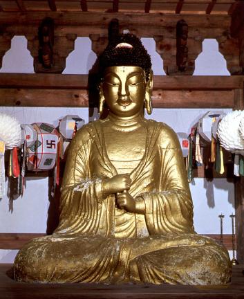 Seated Iron Vairocana Buddha Statue in Borimsa Temple