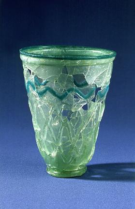 Glass Bottle and Four Glass Cups from the South Mound of Royal Tomb No.98