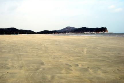 The general view of Natural Flying field in Sagot, Baengnyeongdo Island