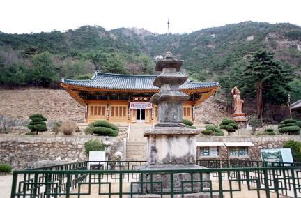 Three storied stone pagoda of Samhwasa temple in Donghae