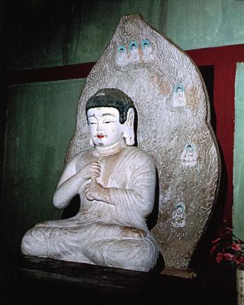 Seated stone Vairocana buddha of Gagyeonsa Temple