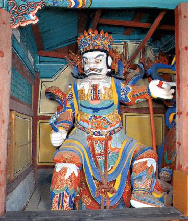 Virudhaka, one of the four guardian kings the south