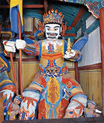 Virupsaka, one of the Four guardian Kings guarding the west