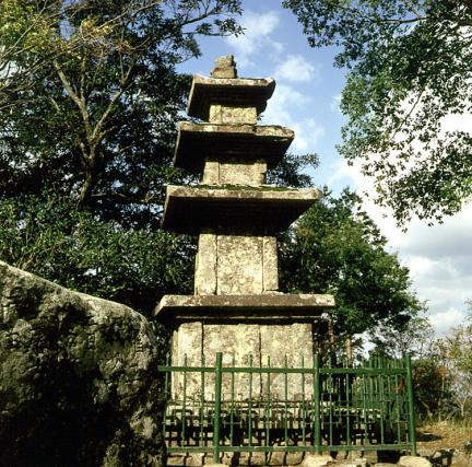 Three Storied Stone Pagoda near Bungmireugam Hermitage in Daeheungsa Temple