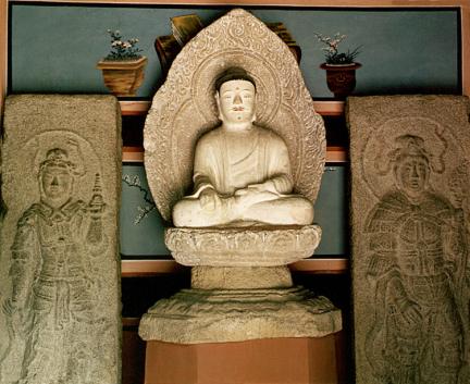 Seated Stone Buddha Statue in Unmunsa Temple