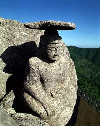 Seated stone buddha of Gwanbong peak