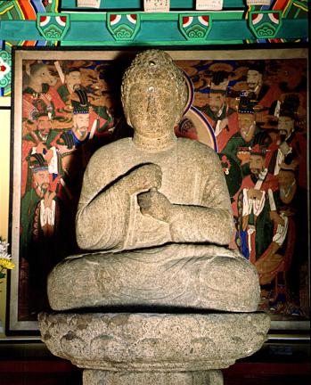 Seated stone Vairocana buddha statue of Bulgoksa Temple