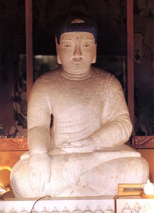 Seated stone buddha of Yonghwasa Temple