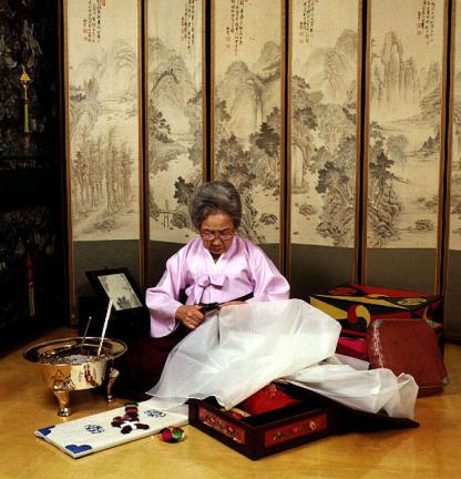 Sewing traditional clothing