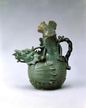 Celadon Wine Pot in the shape of a Dragon