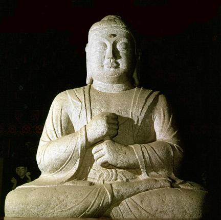 Seated Stone Vairocana Buddha Statue at Sudoam Hermitage in Cheongamsa Temple